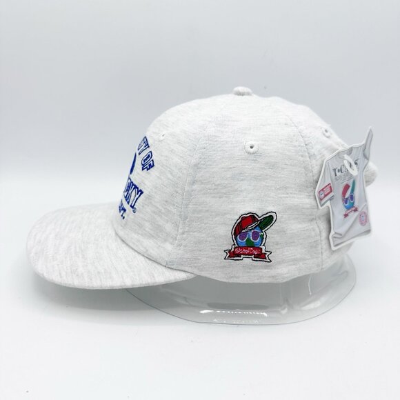 VTG 90s Property Of Kentucky Wildcats Athletic Block Head Gray Strapback Hat NEW - Picture 6 of 9